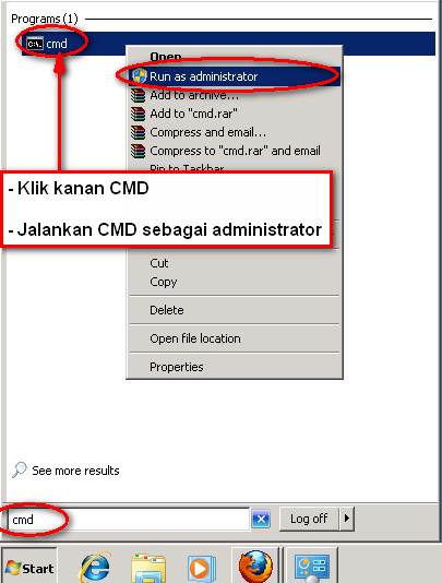 Updater Beeaccounting Melalui CMD di Win7