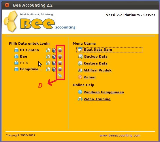 Hapus Database Dari Profile