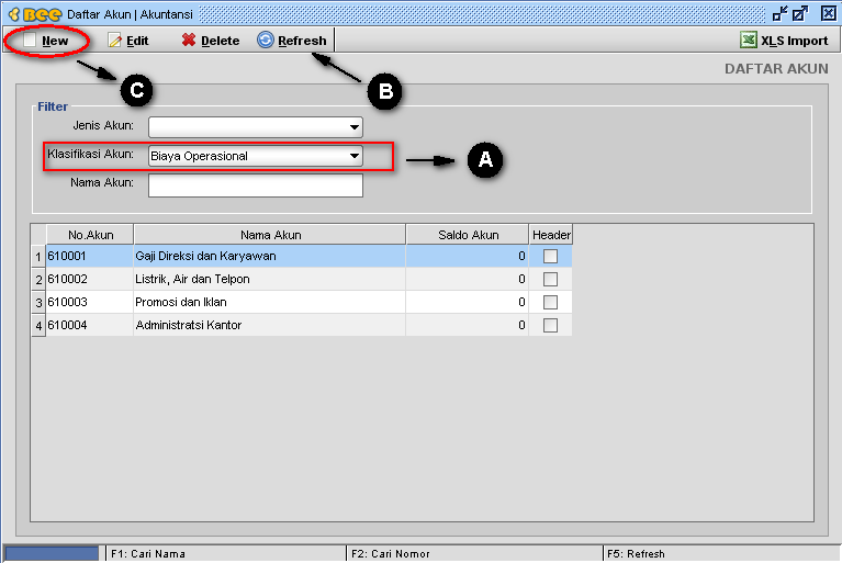 Cara Input Biaya Administrasi Bank