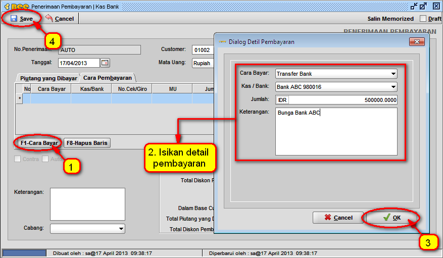 Cara Input Bunga Bank di BeeAccounting