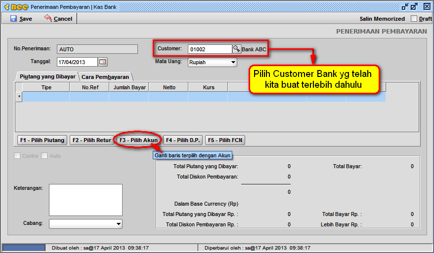 Cara Input Bunga Bank di BeeAccounting