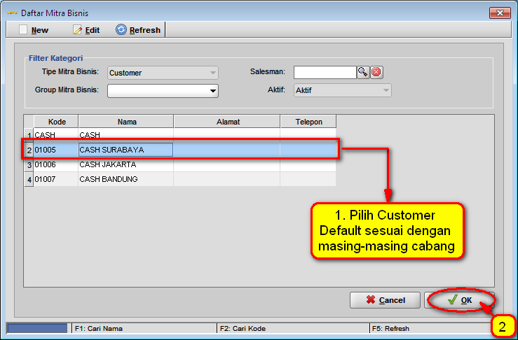 Setting Harga Per Cabang di BeeAccounting