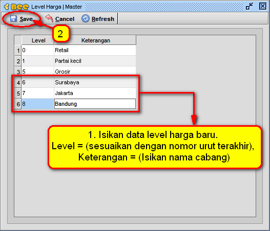 Setting Harga Per Cabang di BeeAccounting