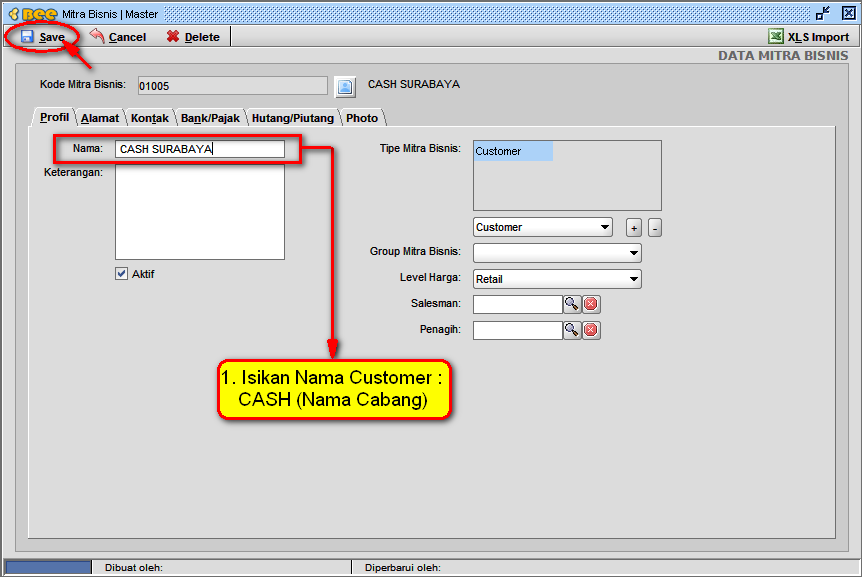 Setting Harga Per Cabang di BeeAccounting