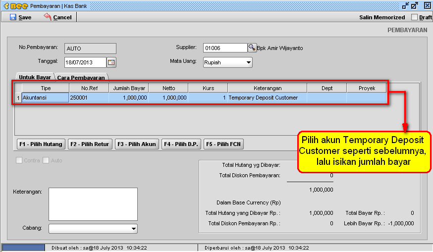 Cara Mengembalikan Uang Lebih Bayar Customer di BeeAccounting