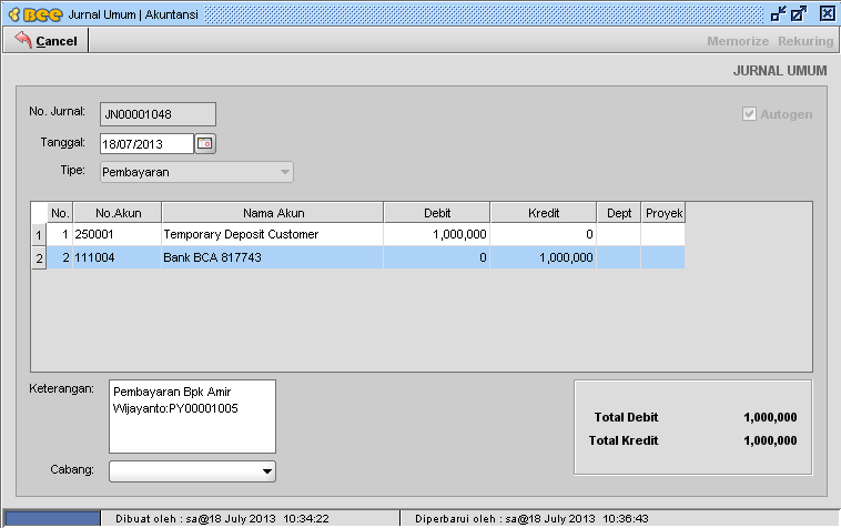 Cara Mengembalikan Uang Lebih Bayar Customer di BeeAccounting